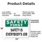 Signmission Safety Culture Sign, 24 in Width, Plastic, Rectangle OS-2PACK-SF-P-1824-L-19601 - alternate 2